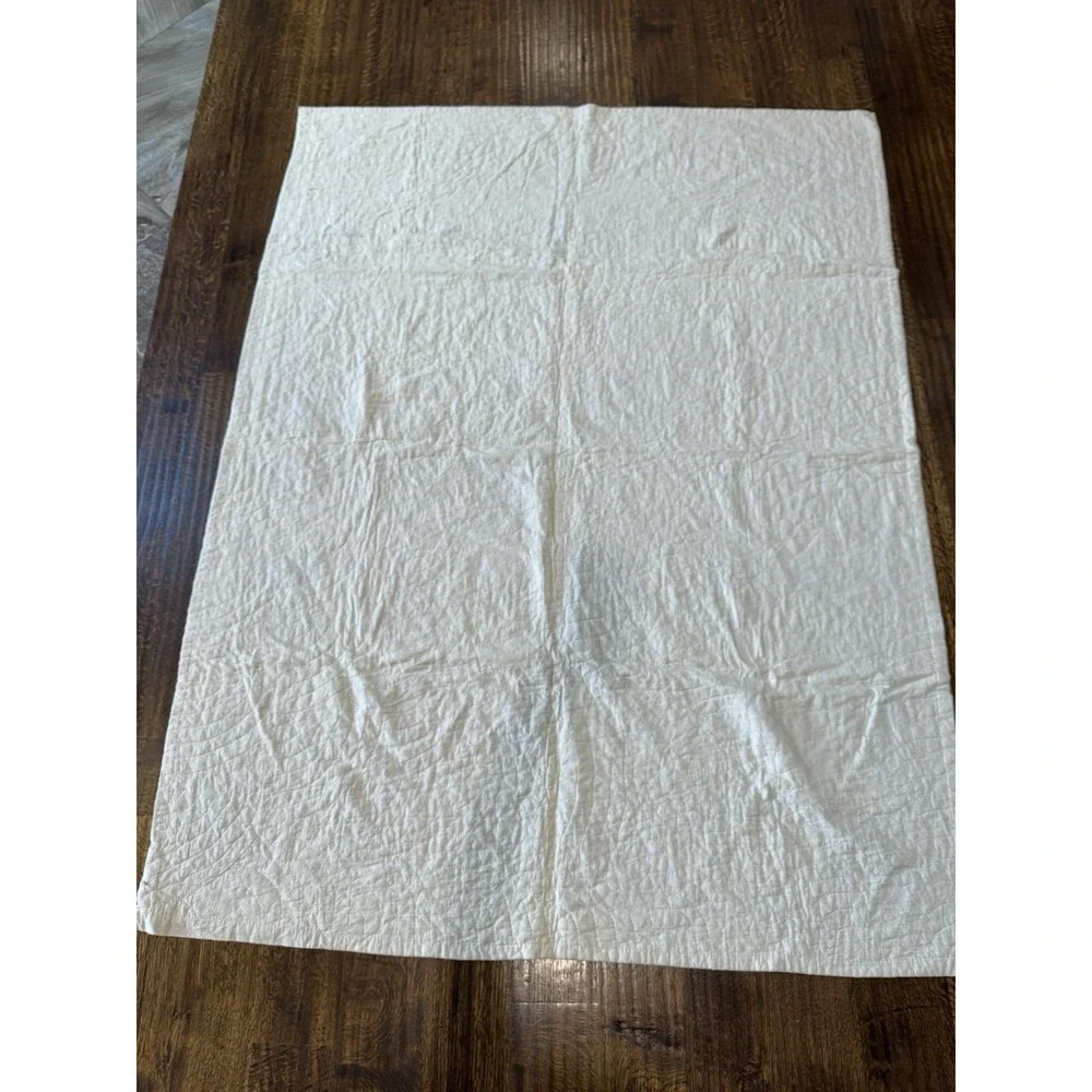 Vintage Handmade Patchwork Quilt Rob Peter to Pay Paul Twin 80x61 Hand Quilted
